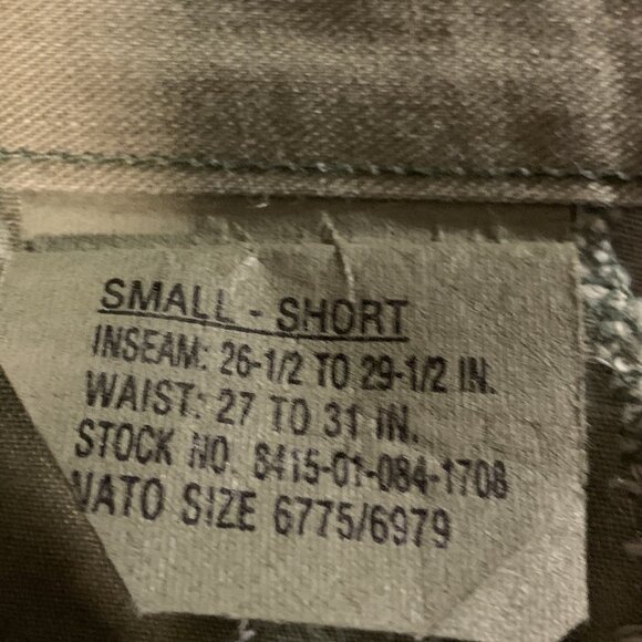 Trousers, Woodland Camo Combat Cotton/Nylon Small/Short Women s 29X31 - Picture 7 of 7